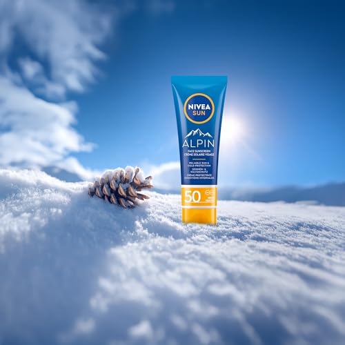 Nivea Sun Alpin Face Sunscreen Cream 50ml - Lightweight, Quick Absorbing, Travel-Friendly