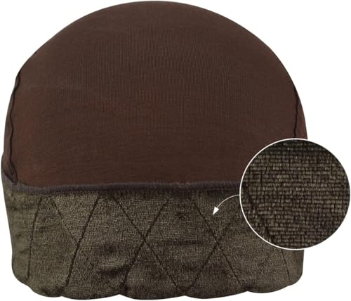 Wig Grip Cap for Women 2-in-1 Adjustable Bamboo Fiber Non Slip Dark Brown