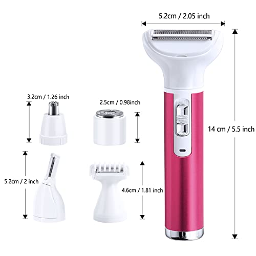 5-in-1 Women's Electric Razor Set - Painless Body & Facial Hair Removal