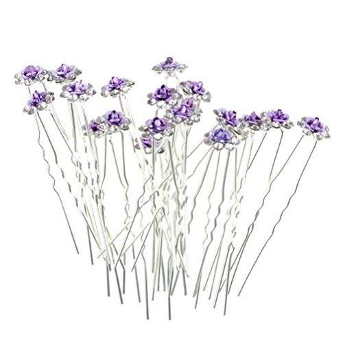 20 Pcs Bridal Rhinestone Hair Pins for Wedding & Special Occasions