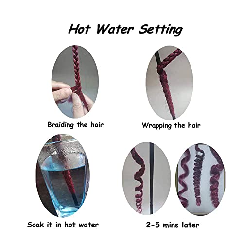 Liang Dian 30 Inch Ombre Synthetic Braiding Hair 8 Pack Pre Stretched Crochet Extensions