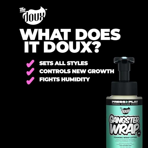 The Doux GANGSTER WRAP Foaming Curl Lotion 8 Fl Oz Heatless Styling Mousse