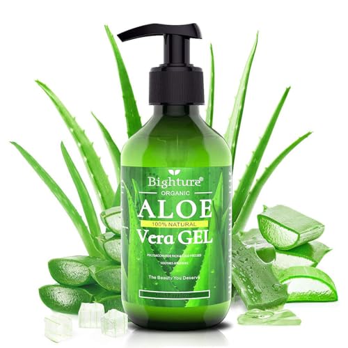 BIGHTURE Aloe Vera Gel - 100% Pure for Skin & Hair Care