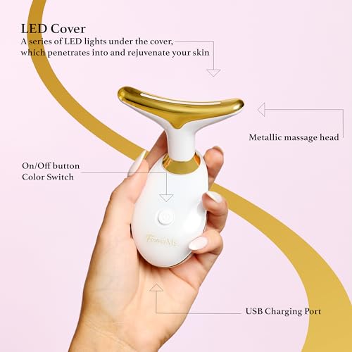 Red Light Therapy Face Massager with 7 LED Colors for Skin Tightening & Lifting