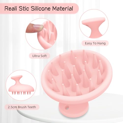 SHINLEA Silicone Scalp Massager & Shampoo Brush for Deep Cleansing