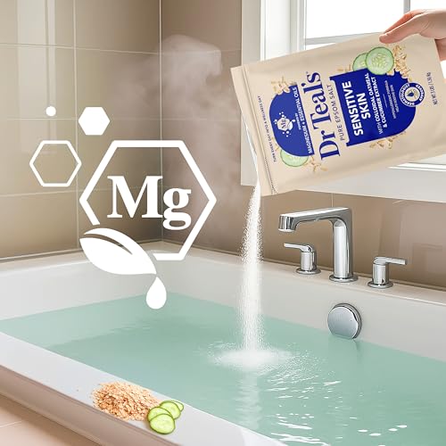 Dr Teal's Epsom Salt Magnesium Soak for Sensitive Skin, 3 lbs