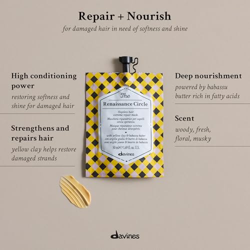 Davines The Circle Chronicles Renaissance Hair Mask - Travel Size for Damage Protection