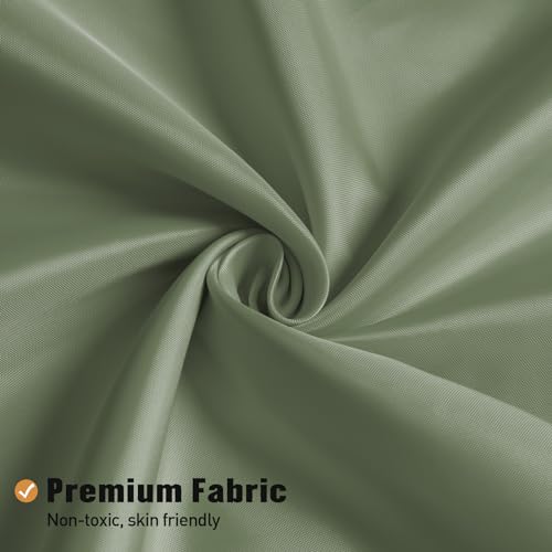 MitoVilla Sage Green Shower Curtain Liner, 36x72 Inch Waterproof Fabric