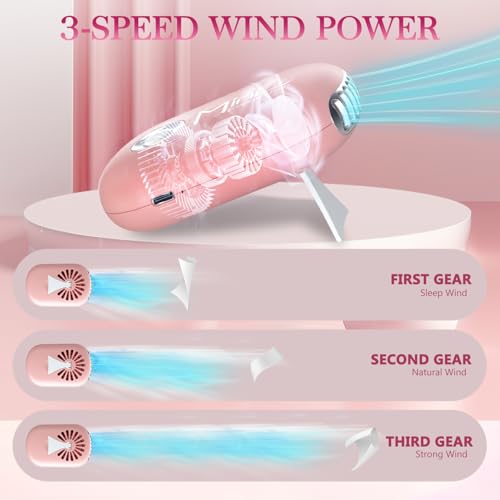 Buqikma Mini Lash Fan Dryer for Eyelash Extensions - Portable & Rechargeable