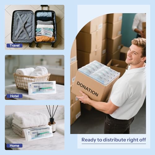 Pack of 10 Travel Toiletries Kits for Men, Personal Hygiene & Grooming
