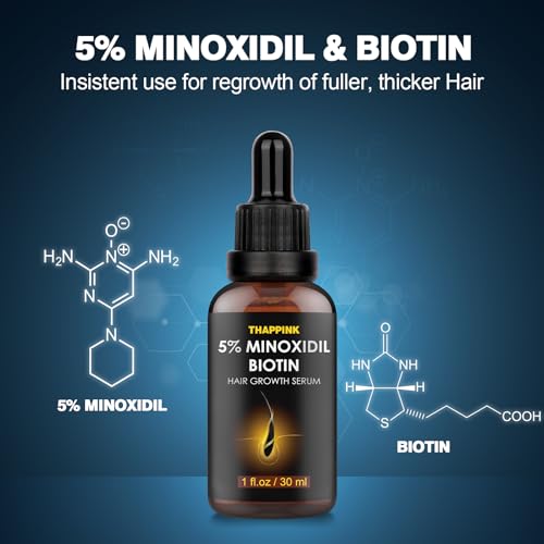 Glemme 5% Minoxidil Hair Growth Serum with Biotin for Men & Women