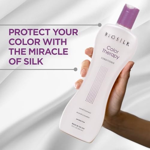 BioSilk Color Therapy Conditioner 12 Oz - Moisturizing for Color Protection, Enhances Shine