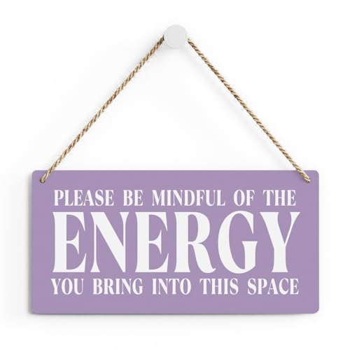 Inspirational Wooden Wall Sign for Meditation Room - 6x12 Inches