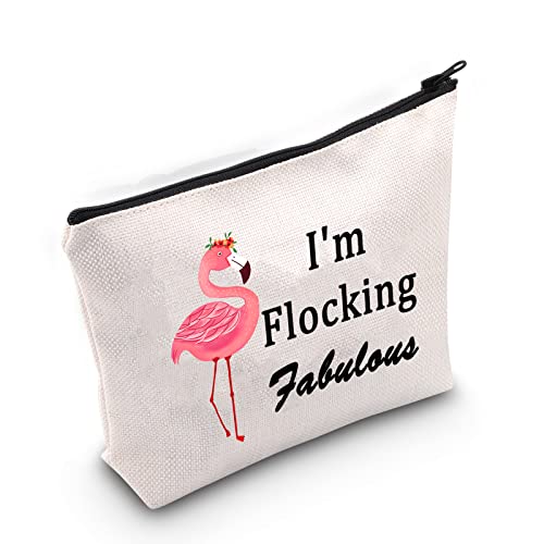 I'm Flocking Fabulous Pink Flamingo Cosmetic Bag - LEVLO