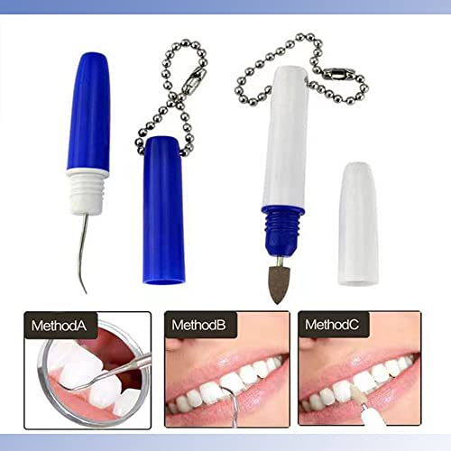 Portable Dental Picks Set 4PCS for Teeth Cleaning Tartar & Plaque Removal with Keychain
