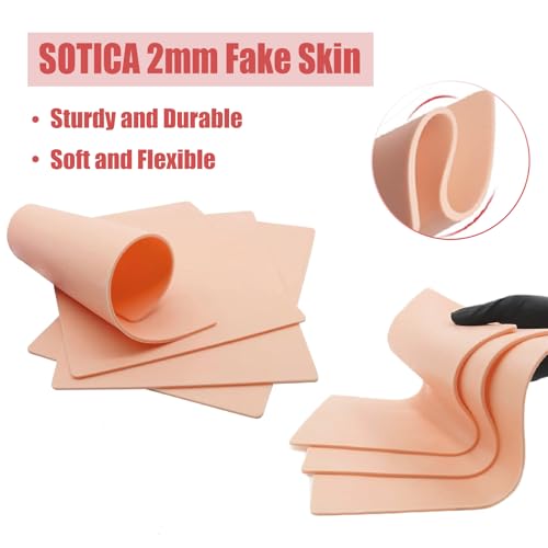 Sotica 30-Piece Tattoo Practice Kit: 10 Fake Skins and 20 Transfer Papers