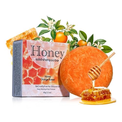 DLZZRS Honey Shampoo Bar for Deep Cleaning & Hydration - 2.1oz