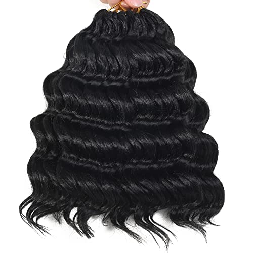 7 Pack 9 Inch Ocean Wave Crochet Hair for Black Women Short Wavy Synthetic Braids