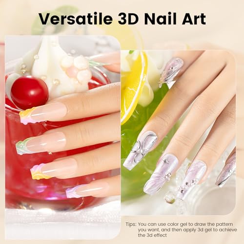 RARJSM 3D Sculpting Gel for Nail Art - Clear UV/LED Curing