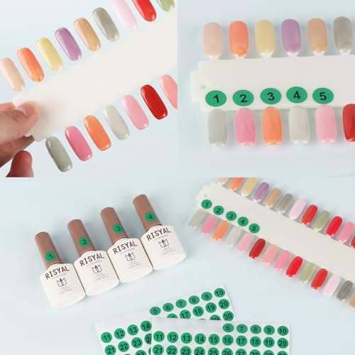 Nail Color Swatch Display Palettes 3 Sets 216 Tips - Clear Nail Tips & Color Testers