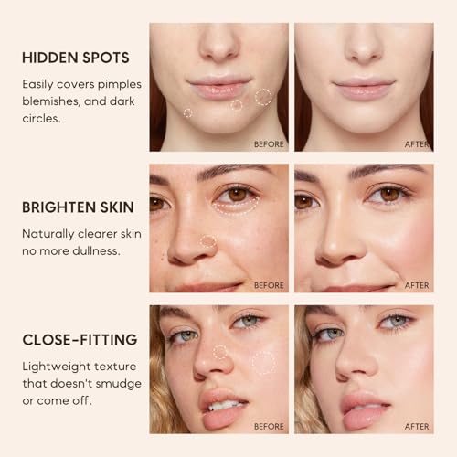 KISSIO Concealer Pencil for Under Eye Acne Freckles Natural 02#