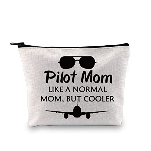 Pilot Mom Like a Normal Mom but Cooler Makeup Bag - Pilot Mom Variation MBMSO