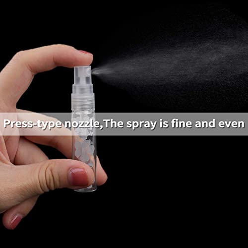 Kesell 50 Pack 5ml Glass Spray Bottles - Gray Floral Print