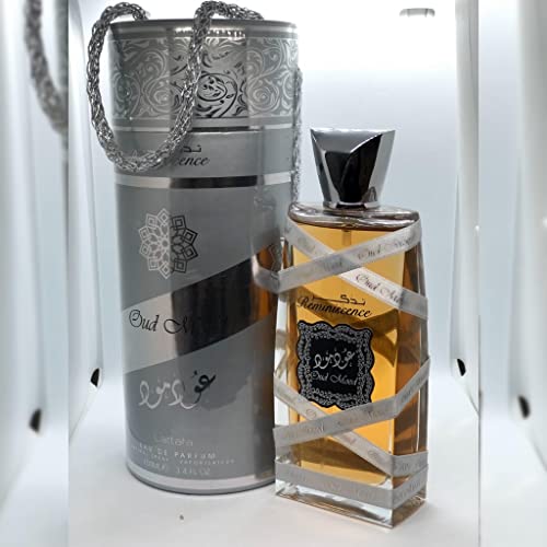 Lattafa Oud Mood Reminiscence Eau de Parfum Spray 3.4 Fl Oz - Amber Wood