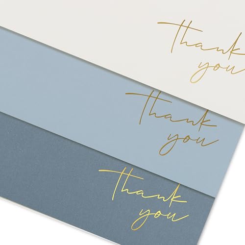 Elegant Thank You Cards Set of 30 with Envelopes & Stickers