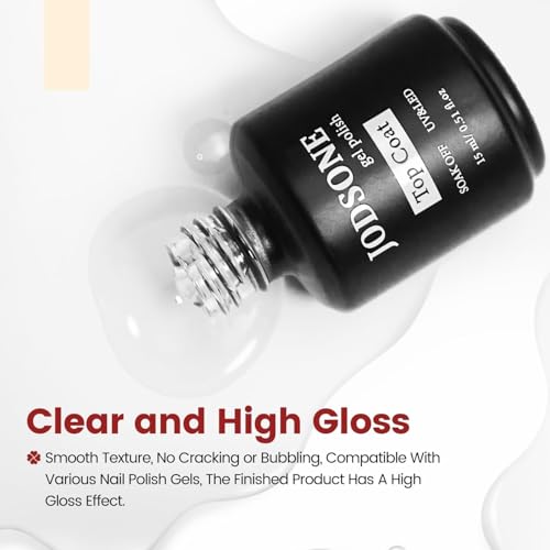 JODSONE 15ML Top Coat Gel Polish - High Gloss, Long Lasting