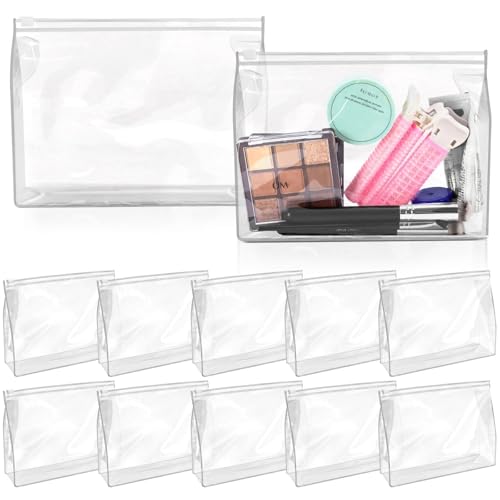 BadenBach 24 Pcs Clear Makeup Bags, 7.9" x 5.9" x 2" PVC Organizer