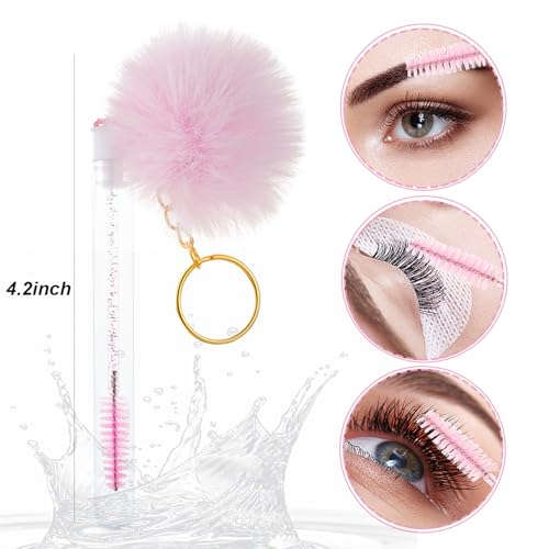SANARITA 48-Piece Disposable Mascara Wand Set with Reusable Keychain Tubes