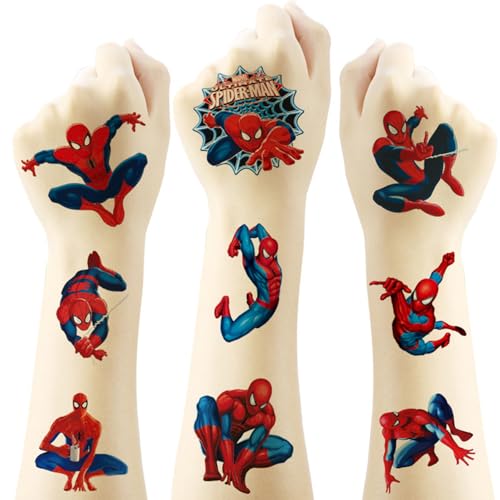 20 Sheets Spider-Man Temporary Tattoos for Kids' Parties