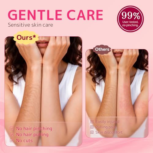 Bikini Trimmer for Women,Smooth Electric Razor for Sensitive Skin, IPX7 Waterproof Wet & Dry Cordless Body Shaver & Grooming Set for Bikini Area, Pubic Hair, Face, Underarms & Legs (Pink)