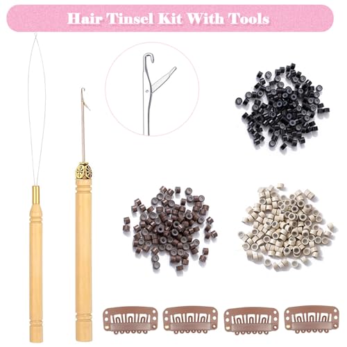 22 Color Hair Tinsel Kit - 8800 Strands Glitter Extensions