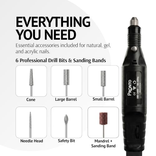 Pronto Corded Electric Nail Drill Machine Kit for Acrylic & Gel Nails