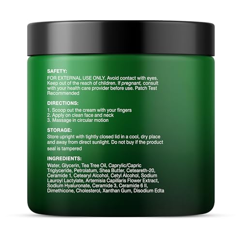 Majestic Pure Tea Tree Face Cream - 8 Oz for Deep Moisturization