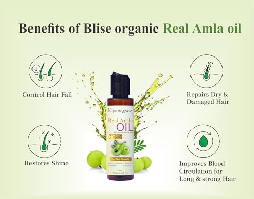 Blise Organic Amla Oil - 100% Pure Cold Pressed Hair & Skin Care