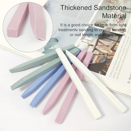 8-Piece Stone Nail File and Pumice Stone Set for Home & Salon