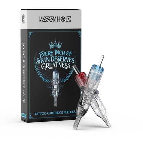 Wormhole Tattoo Cartridge Needles 20pcs Mixed Sizes RL & RM for Tattoo Pen