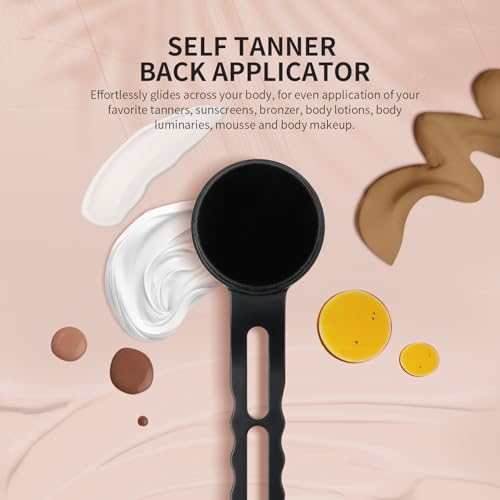 docolor Black Self Tanner Back Applicator - Soft Lotion Applicator for Self-Tanning