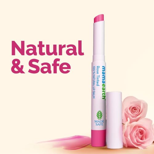 Mamaearth Rose Tinted Lip Balm - Natural Moisturizer & Subtle Color, 0.07 Oz