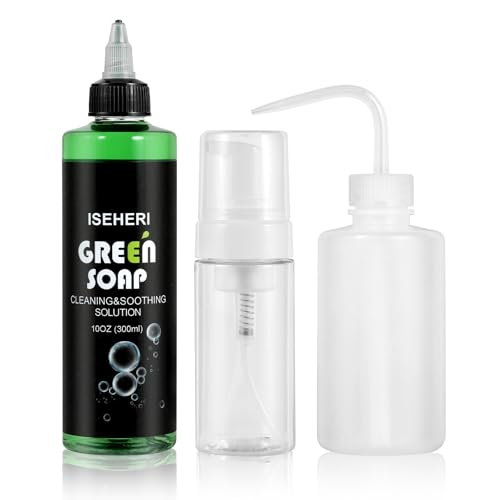 ISEHERI Ultra Concentrated Green Soap Kit for Tattoos & Piercings