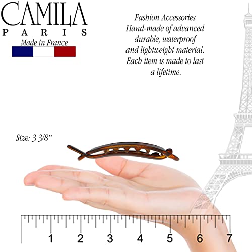 Camila Paris CP2316 French Hair Barrette Clip - No Metal, Strong Hold