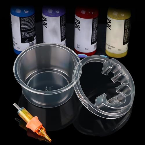 40PCS Disposable Tattoo Cartridge Cup Holder - Clear Plastic Trays