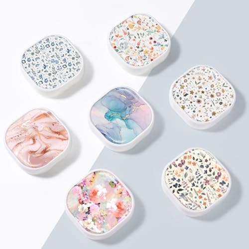 2 Pack Floral Retainer Case with Mirror & Ventilation Holes