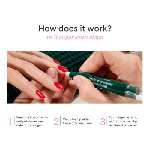 Manucurist Acetone-Free Nail Polish Corrector Pen with 3 Refills
