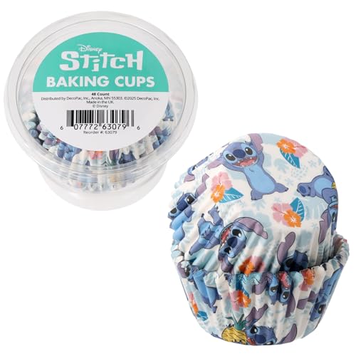 Disney Stitch Cupcake Liners - 48 Greaseproof Baking Cups, 1.8"
