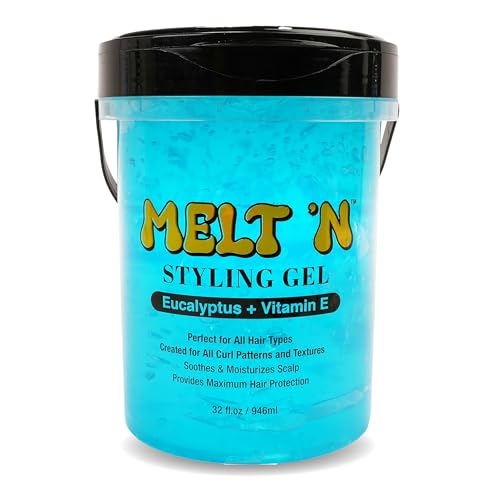 EBIN NEW YORK Melt'n Styling Gel, Eucalyptus & Vitamin E, 32oz