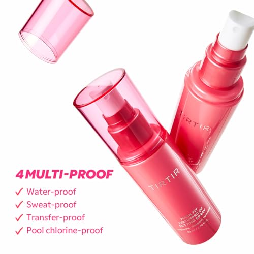 TIRTIR Waterproof Setting Spray ? 24 Hour Long Lasting Fix, Sweatproof Water Resistant Makeup Finisher ? Ethanol Free, Semi Matte Finish for Oily Skin ? Korean Makeup Fixer